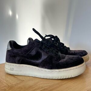 Rare dark purple velvet Nike Air Force 1s